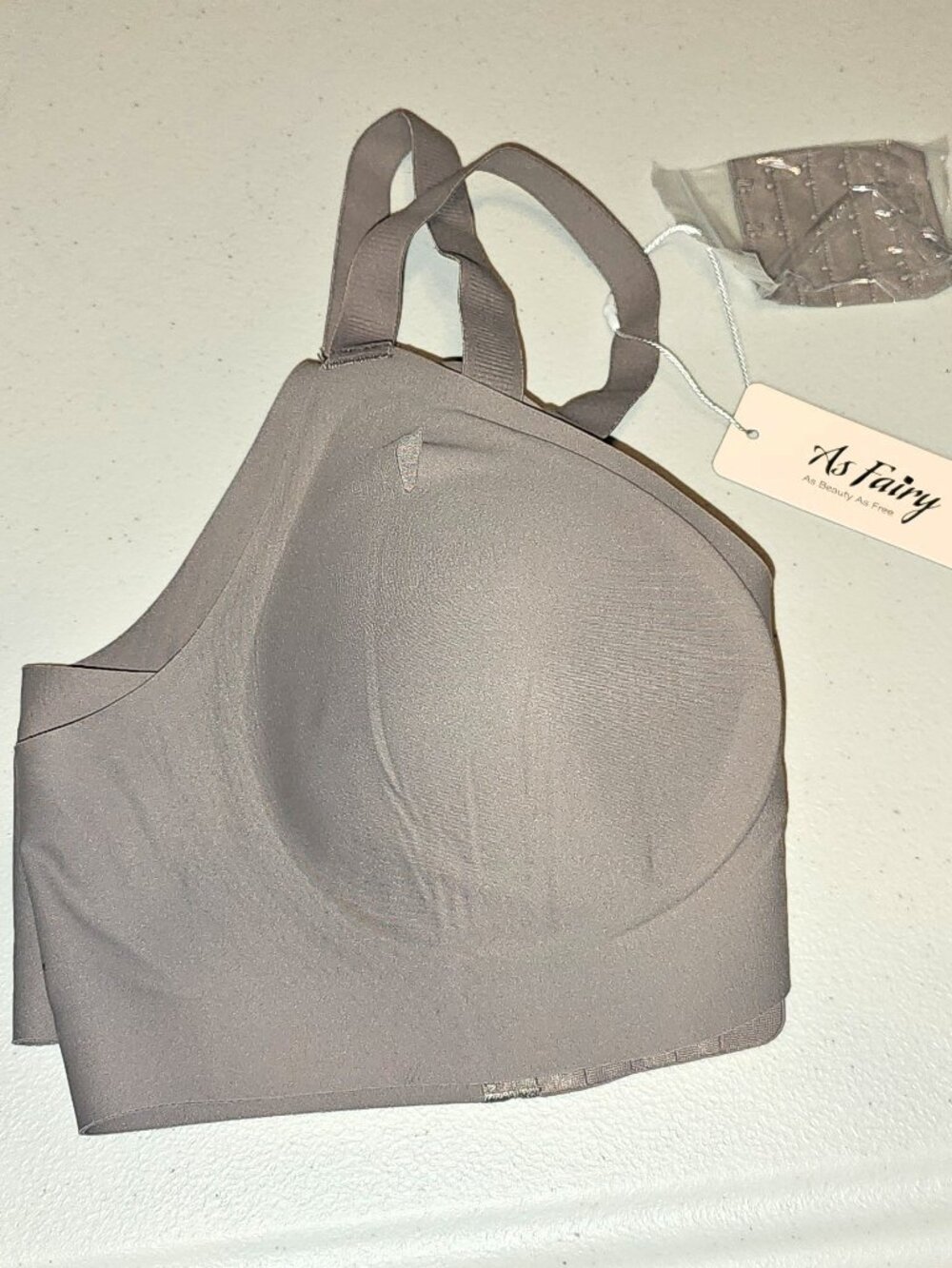 ✨ NEW As Fairy Seamless Wireless Comfort Bra 34C | Taupe/Gray | With Box